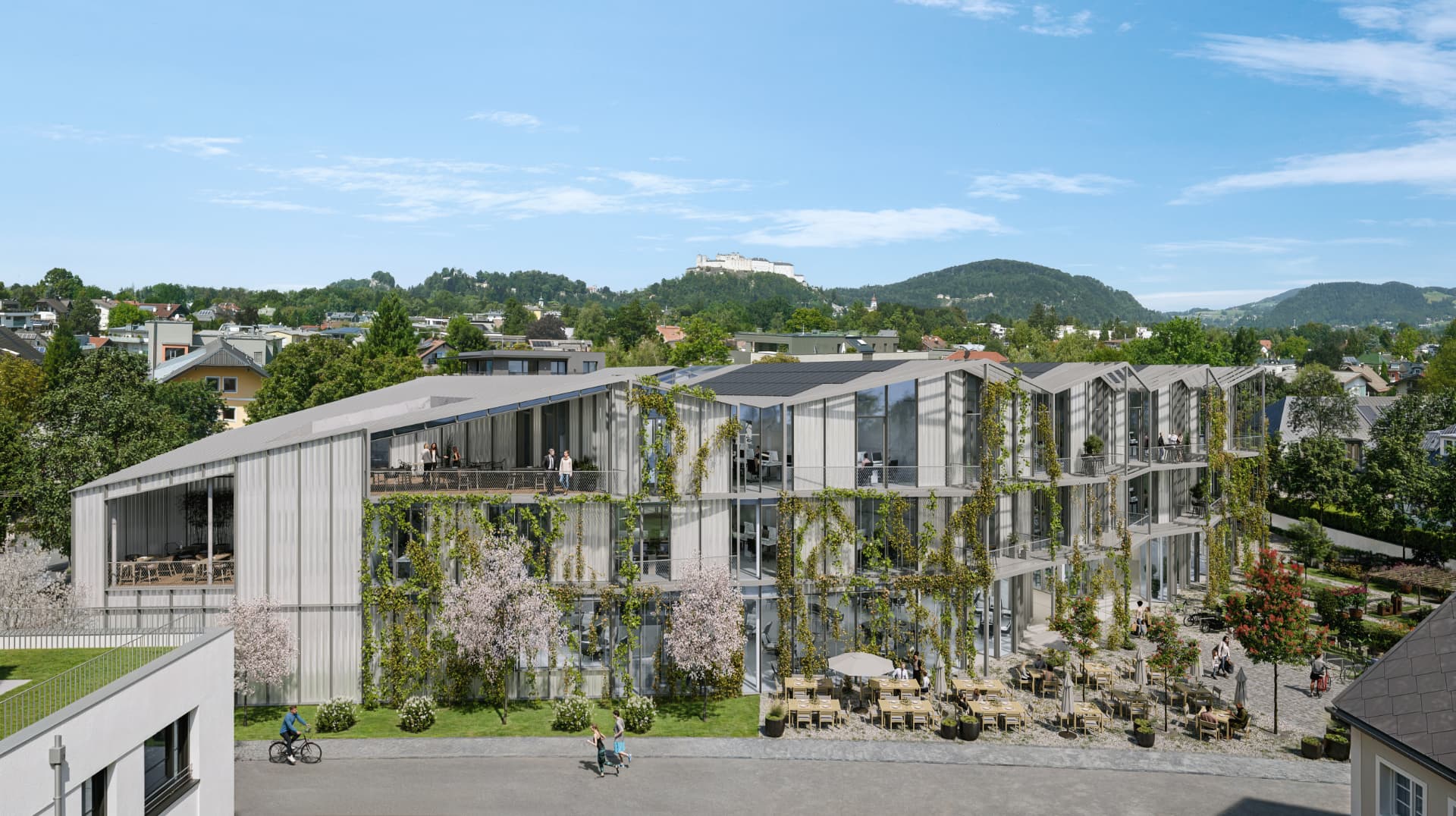Quartier Nonntal aus der Luft